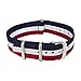 ARCHER Watch Straps, Premium Nylon NATO Straps, Choice of Color and Size (Red/White/Navy, 20mm)