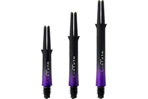 LSTYLE Carbon Dart Shafts – Locked & Silent (Spinning) – 9 Sizes – for Soft Tip & Steel Tip Darts – Lightweight, Durable, Professional Grade
