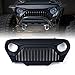Xprite Matte Black Front Grille, Gladiator Vader Grid Grill Overlay Cover For 1997-2006 Jeep Wrangler TJ LJ