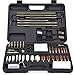 BROWNTC Universal Gun Cleaning Kit Hunting Rifle Pistol Shotgun Cleaning Kit for All Guns/CNC Precision Machined-Solid Brass Jags & Slotted Tips with Black Case