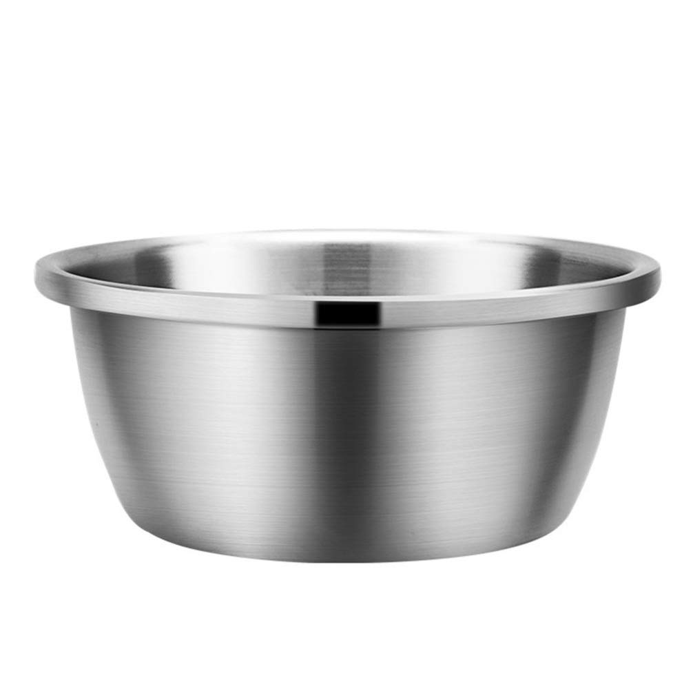 UPKOCH Vegetable Basin Stainless Steel Multi-Purpose Round Thickened Washing Basin Mixing Bowl for Home Kitchen