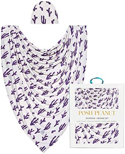 公式ショップ Posh Peanut 男の子の赤ちゃん用おくるみブランケット 竹製大型プレミアムニット ビスコース 幼児用おくるみ ベビーシャワー 新生児ギフト Pp Bs ラップ 受け取り用毛布とヘッドバンドセット ベージュ 登録