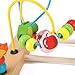 Classic Circle Bead Maze Activity Center for Toddlers Wooden Educational Development Toys for Kids, Shape and Color Sorter, Roller Coaster