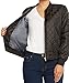9 Crowns AG Womens Quilted Bomber Jacket Essentials-Black-Medium