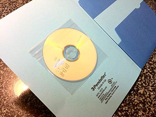 100 Pcs Clear Adhesive Backed CD/DVD Sleeves for Magazines Books Binders File Folders