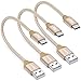 USB Type C Cable, iSeekerKit 3Pack 1Ft Short USB C Cable Nylon Braided USB C to USB A Cable Compatibel for Samsung Galaxy S8, Nexus 6P 5X, Google Pixel, LG V20 G6, HTC 10, Lumia 950 and More