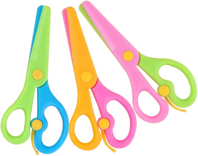 3 PCS Children Safety Scissors Set Preschool Training Scissors Art Craft ChildSafe