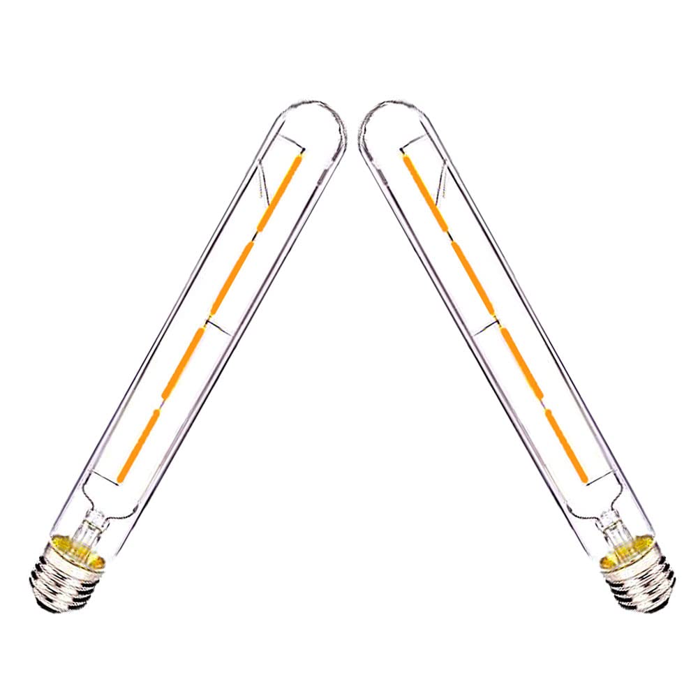 OUKAIDE E27 T30-225 4W LED Edison Bulb Vintage Light Bulb E27 Led Filament Bulb, Antique Style Retro Clear Glass Screw Lamp 400LM Non Dimmble Warm White 2700k(Pack of 2)
