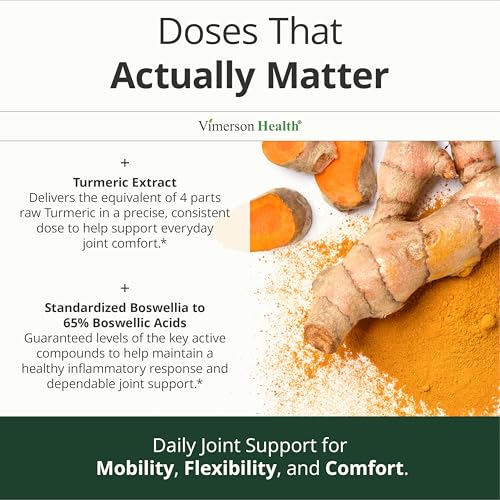 Boswellia Serrata Turmeric Curcumin Supplement: Organic Tumeric, Boswellia Extract, Ginger & BioPerine for Max Absorption – Inflammation & Joint Supplements for Men & Women – Non-GMO – 60 Capsules