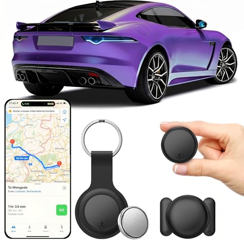 GPS Tracker Car (Compatible with iOS & Android) GPS Tracker Car without ABO, Magnetic Smart Tag Object Finder, Global Cover, Mini Tracker, Worldwide IP67 for Cars, Motorcycles, Bicycles