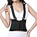 Lumbar Support Belt with Suspenders for Women - Adjustable & Light - Back Brace Shoulder Holsters - Lower Back Pain, Work, Lifting, Exercise, Gym - Neotech Care Brand - Black - Size L