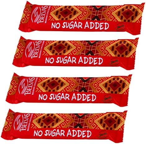 Belvas NSA Belgian Dark Chocolate Bar No Sugar Added - Four Pack