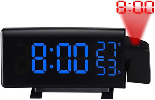 Liamostee - Reloj Despertador Digital con proyector LED (Radio FM ...