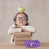 Plumeet Digital Alarm Clock Travel Clock with Snooze Nightlight Purple view 7