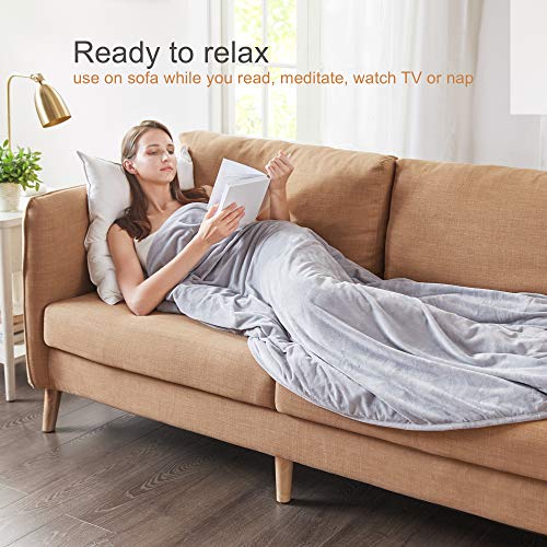 Degrees Of Comfort Weighted Blanket 15 Pounds for Adults, Fuzzy Soft