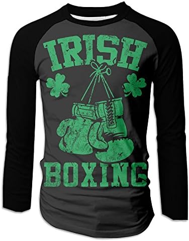 Menâ€s Ireland Boxing Raglan Baseball T-Shirts 3/4 Sleeve Baseball Tees XL