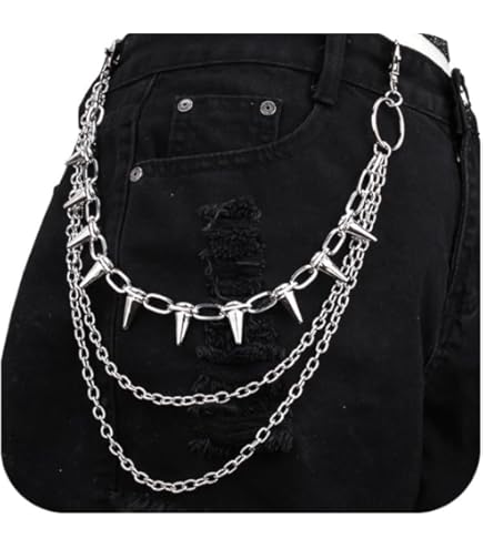 Punk Goth Trousers Chain - 65cm Zinc Alloy Wallet Chain For Jeans Hip Hop Biker Accessories