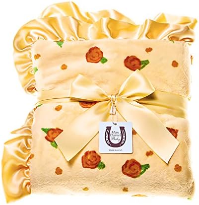 Max Daniel Lemon 市場 Blossom大人用ブランケットバターサテンフリル ソフト Pretty