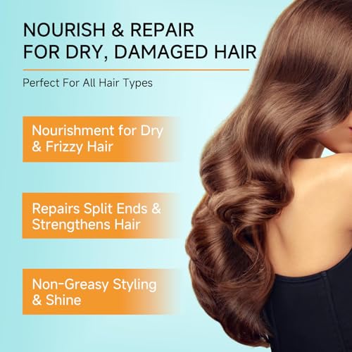 LBOYLOVE® Morroccan Argan Oil For Frizzy Hair, Nourishes & Strengthens For Dry Damaged Hair, Hair Care Oil For All Hair Types