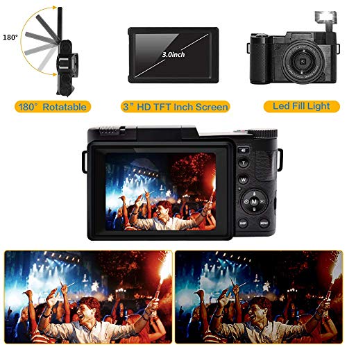 Digital Camera Vlogging Camera 2.7K 30MP Ultra HD Camera Compact Camera