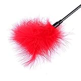 Demarkt Red Adult Naughty Bondage Spanking Whip Feather Tickler For Sex SM Role Play