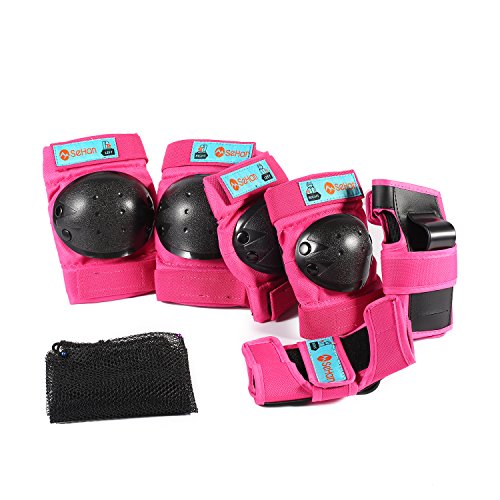 Protective Gear Set for Kids from 3 to 12 Years Old (Pink)