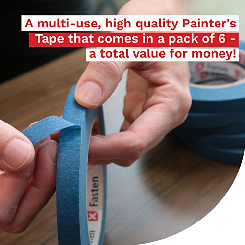 XFasten Professional Blue Painters Tape, MultiUse, 1/2Inch by 60Yard