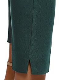 Pantalones de corte ajustados con cremallera lateral para dama