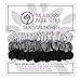 Mulberry Park Silks 100% Pure Silk Scrunchies, 3 Pack - Prevents Frizz, Reduces Breakage, Gentle On All Hair Types, Hair Accessories - Small (Black/Silver/Gunmetal)