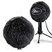 YOUSHARES Furry Windscreen Muff - Customized Pop Filter for Microphone, Deadcat Windshield Wind Cover for Improve Blue Snowball iCE Mic Audio Quality (Black)