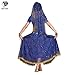 Belly Dance Costume Bollywood Dress - Halloween Chiffon Dance Outfit Costumes with Head Veil for Girls Blue