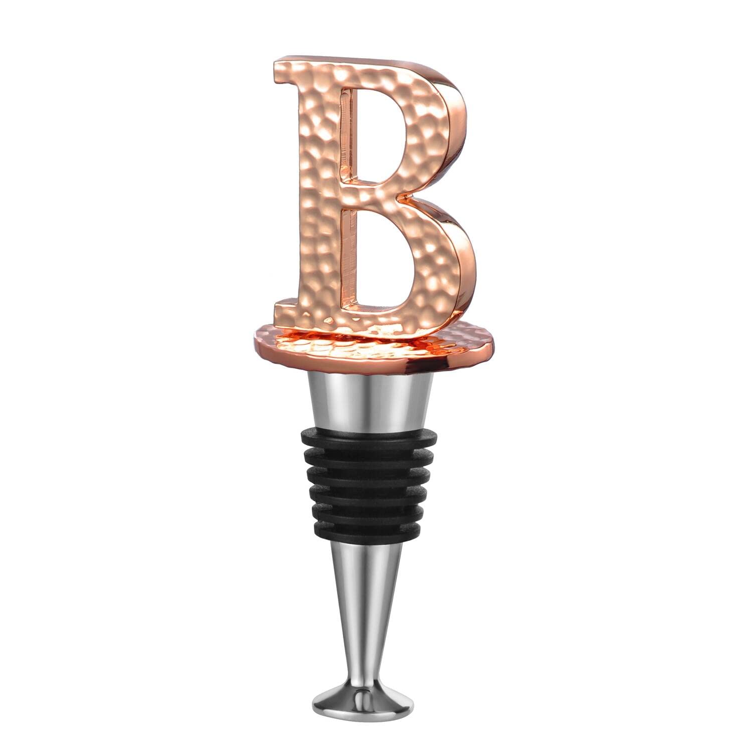 Miicol Prosecco Stopper, Wine Bottle Stopper, Champagne Gift, Initial Bottle Stopper, Wine Accessory, Reusable Bottle Saver for Prosecco, Wine, Champagne, Letter B