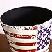 Independence Day Decorative Waste Bin - Vintage American Flag Design Waste Paper Basket for Bedroom, Kitchen,Bathroom, office or studio trash Can Garbage Wastebasket Rubbish Bin (American Flag)