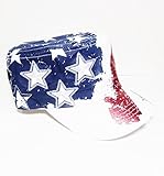 Stars and Stripes USA Cadet Cap Hat Accessories (White)