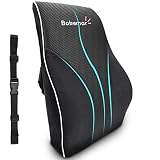 Lumbar Support Pillow Back Cushion Comfort 100% Pure Memory Foam Lumbar Support for Office Chair - Lumbar Support Pillow with Adjustable Straps for Car, Office Chair and Wheelchair