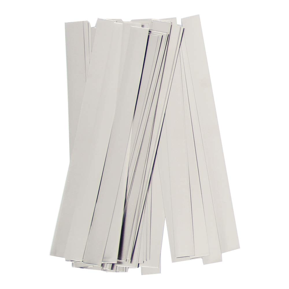 Pure Nickel Strip, 100 Pcs 0.1x8x100 mm Purity 99.96% Soldering Tab for 18650 Battery Spot Welding, for High Capacity Lithium, Li-Po Battery, NiMh and NiCd Battery Pack (0.1x8x100)