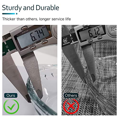 DMAR Oven Basics 91/2 Inch Deep Glass Pie Plate with Handles for Baking and Serving,Clear