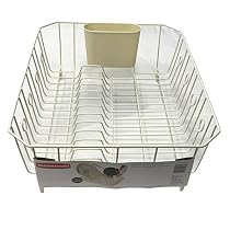 Rubbermaid AntiMicrobial In-Sink Dish Drainer, Bisque, Large (FG6032ARBISQU)