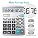 Calculator, 2-Pack 12-Digit Solar Battery Basic Calculator, Solar Battery Dual Power Office Calculator, with Large LCD Display and Large Buttons (Battery Included)