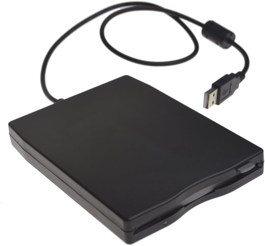 Huatuo® USB 2.0FDD External Floppy Disk Drive Portable-Compatible with Windows 98SE/ME/2000/XP/WIN7/VISTA/MAC/ OS8.6 (Black)