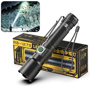 懐中電灯 強力 フラッシュライト Type-C充電式/電池式/IPX6防水/耐衝撃 防災グッズ RB-1279