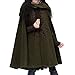 Artka Women's Delicate Embroidery Turn-down Collar Woolen Cape Coat
