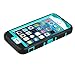 iPhone 5S Case, Elegant Choise Shock Absorbing Case, Rubber Combo Hybrid Impact Silicone Armor Hard Case Cover for Apple iPhone 5S (C-Blue/Black)