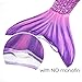 Play Tailor Mermaid Tail Swimmable Costume Swimsuit for Girls Swimming(No monofin),Purple,Child 8
