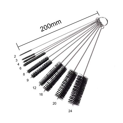 Baby Bottl - 10 Pcs Set Black Baby Bottle Cleaning Brushes Stainless Steel Teapot Nozzle Clean - Medical 250ml Thickeners Soap Syrup Replacements Bottle Bottles Shampoo Shape Wine Pumps