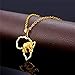 U7 Africa Map Pendant With Elephant Design 18KGP Stamp Gold Plated Chain African Style Ethiopian Jewelry Pendant Necklace