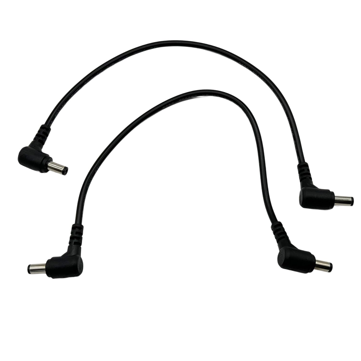 2Pcs DC 5.5mm x 2.5mm 90 Degree Right Angle Male to Male Plug Power Adapter Cable Extension Cord for DC 12V 24V CCTV Security Camera Monitor LED Strip Lihgt,Router, Printer