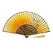 Weixinbuy Chinese Hand Held Fan Silk Flower Bamboo Folding Pocket Fan Wedding Party(Random Color)