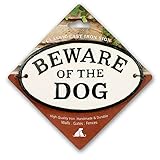 Beware of The Dog Cast Iron Oval Sign