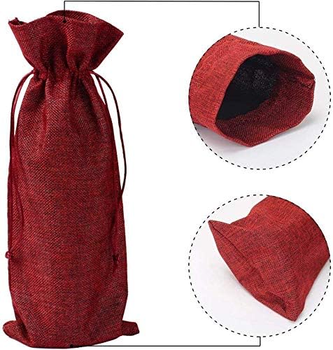 10Pcs Wine Bottle Gift Bags Paper Champagne Bag Double Single Wine Bottle Carrier Bags Party Tote Bags with Strong Rope Handles for Wine Present Wedding/Birthday/Christmas Party Favors - Image 3